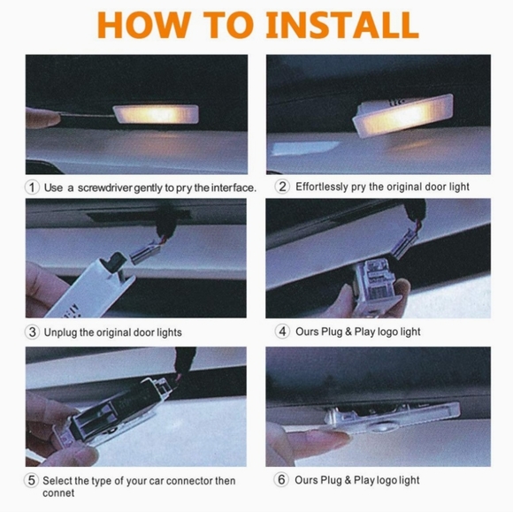 2 Toyota car door projector ghost lights - Picture 3 of 3